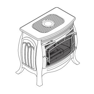 A service diagram of the FDSR25GF gas stove