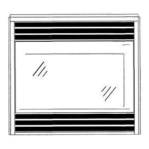 A service drawing of the Montigo M38BVM fireplace.