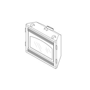 A diagram of the Vanguard MBDV37 direct vent fireplace model.