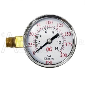  PG200-2.5SI1/4 GAUGE 0-200PSIL SIDE 1/4"