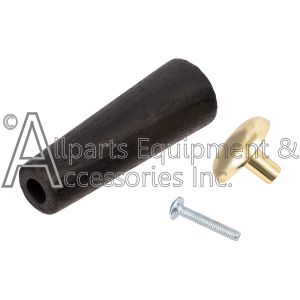 PR-SR2325 WOOD DOOR HANDLE WITH BRASS CAP