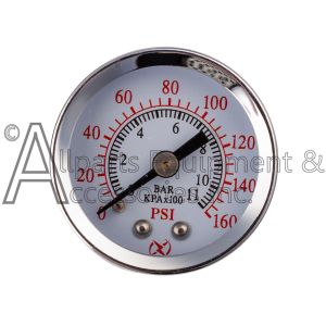 GAUGE 0-200 PSI 1 3/4 ROUND 1/8 MPT REAR