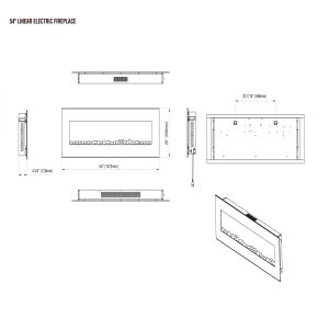COMFORT FLAME LINEAR ELECTRIC FIREPLACE