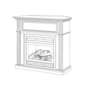 Pleasant Hearth Twin Burner Dual Fuel Fireplace, 20,000 BTU