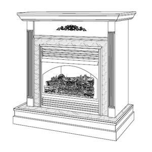 csgf28nv desa vent free gas log fireplace