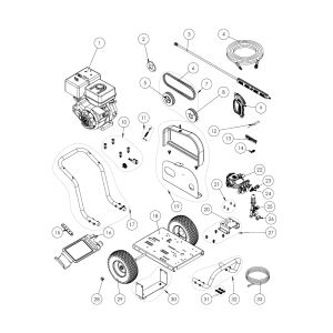 Water Blaster Pressure Washer with 49-State Engine