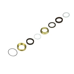 The seals, O-ring, retainer ring, and other components included in the ZX.2409 kit.