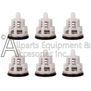Idrobase six valves and o-rings used in the K123 and ZX.1601 repair kit