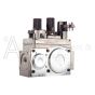 The 37D0118 gas valve's back plate with an arrow showing that gas flows right.