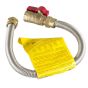 GAS LINE FLEX 18" W/SHUT OFF