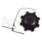 Front of 70-006-0100 replacement fuel cap and gasket assembly with retainer