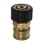 24.0448 coupler brass 3/8 quick connect x 22mm front view