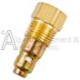 CHECK VALVE BRASS 1/2 MALE X 3/8 FEMALE WO PORT 1238E