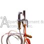 The thermocouple, ignitor, and fuel line on the 446-513A.