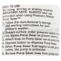 Directions for use of 6039 Aerosol pump saver