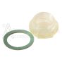 Back of ABP-9022003 oil sight glass with gasket removed