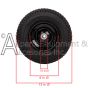 The measurements for the 7101416 pressure washer wheel