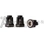 Three black pump valves that are included in the 7104670 kit