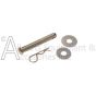 Pressure washer wheel accessories including washers, an axial, and a clip.