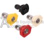 Four piece pressure washer nozzle set