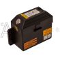 Side view of the 7115684 battery case kit with e-start button.