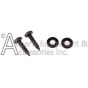 Screws and washers for a pressure washer soap tank