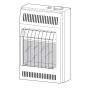 Vent free blue flame heater