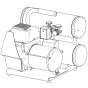 AC 2HP 4G OIL FREE 1STG 120V