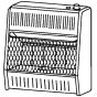 Vent free natural gas space heater