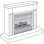 26,000 Btu P T-Stat Vent-Free Fireplace
