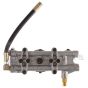 a07907 bi-radial oil free twin piston pressure washer pump front manifold view