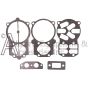 Three circular gaskets with small rectangular ends, and two smaller rectangular gaskets from the ABP-5950057 gasket kit.
