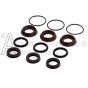 The seals, packing, and o-rings included with the ZX.0097 Dolly A1857 seal kit.