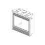 A BGD36PTR Napoleon fireplace, shown as a diagram.