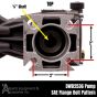 Bolt diagram for installation of a DWD2536 pressure washer pump