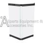 Bi-fold glass door for a fireplace