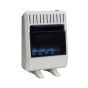 The FDT20BFA blue flame heater from Avenger, shown with floor mount stands.