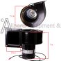 The top and side view of the H7619 blower convection fan with measurements.