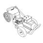 A diagram of an electric rental series pressure washer.