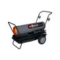 The KFA220DGD Dyna-Glo Delux torpedo heater, shown with a handle and two wheels.