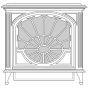 Cast iron direct vent stove