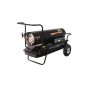 The MH-0190-0M10 portable torpedo heater, shown with its front and back handles, and a set of pneumatic wheels.