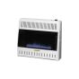 The MNSD300TBA-RS wall heater with decorative blue flames.