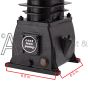 The base mount measurements on the N076027 air compressor pump.