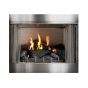 The OP42FP72MP-3 fireplace and log set, shown in operation.