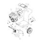 An exploded diagram view of the parts on the PS3600 pressure washer.