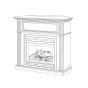 A diagram of the VFF2-PH20D-C fireplace.