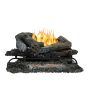 The Pleasant Hearth VFL-CY24DR log set. The log set is lit.