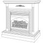 VGF28NT Vent Free Fireplace with Mantle