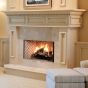 Indoor, wood-burning fireplace